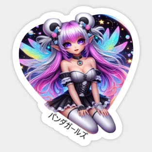 Goth Fairy Panda Girl Sticker